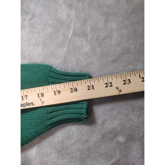 Lands' End Women's Petite L (14-16) Drifter Crew Sweater Cotton Green - Picture 7 of 7